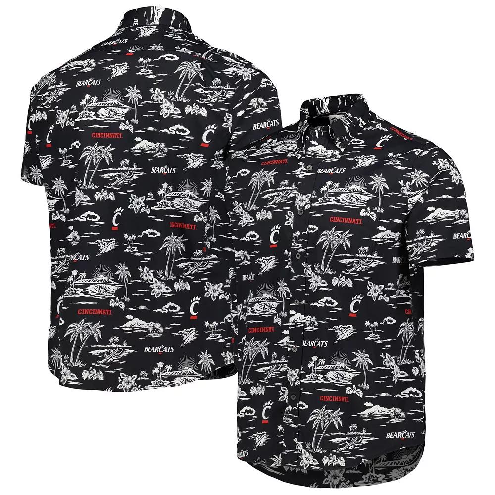 Men's Reyn Spooner Black Cincinnati Bearcats Performance Button-Down Shirt, Size: 2XL Product Image