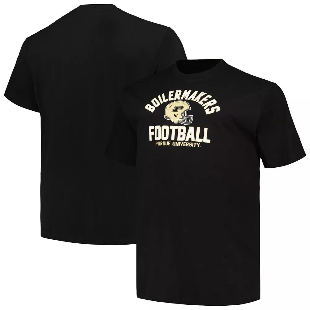 Men's Champion Black Purdue Boilermakers Big & Tall Football Helmet T-Shirt,  Product Image