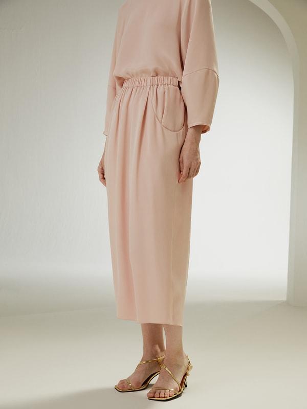 Blossom Skirt with Elastic Waistband and Side Pockets Product Image