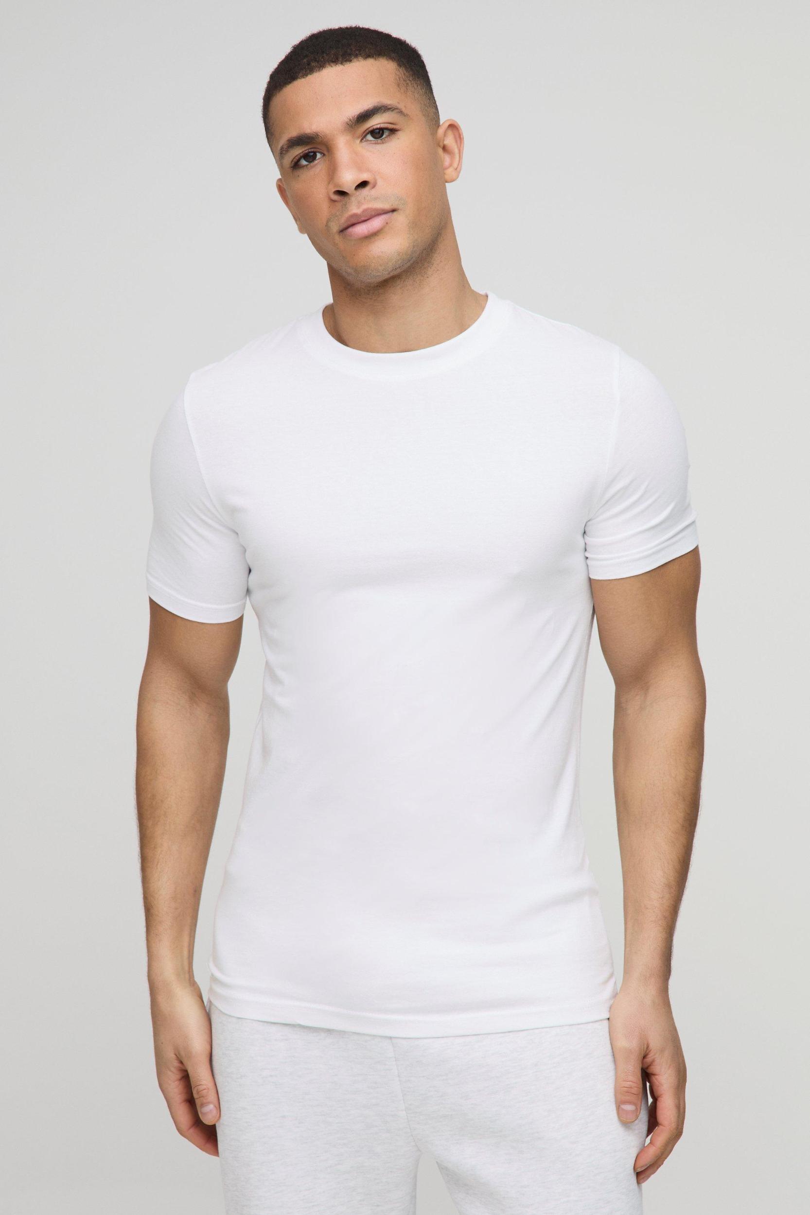 2 Pack Muscle Fit T-Shirt | boohooMAN USA Product Image