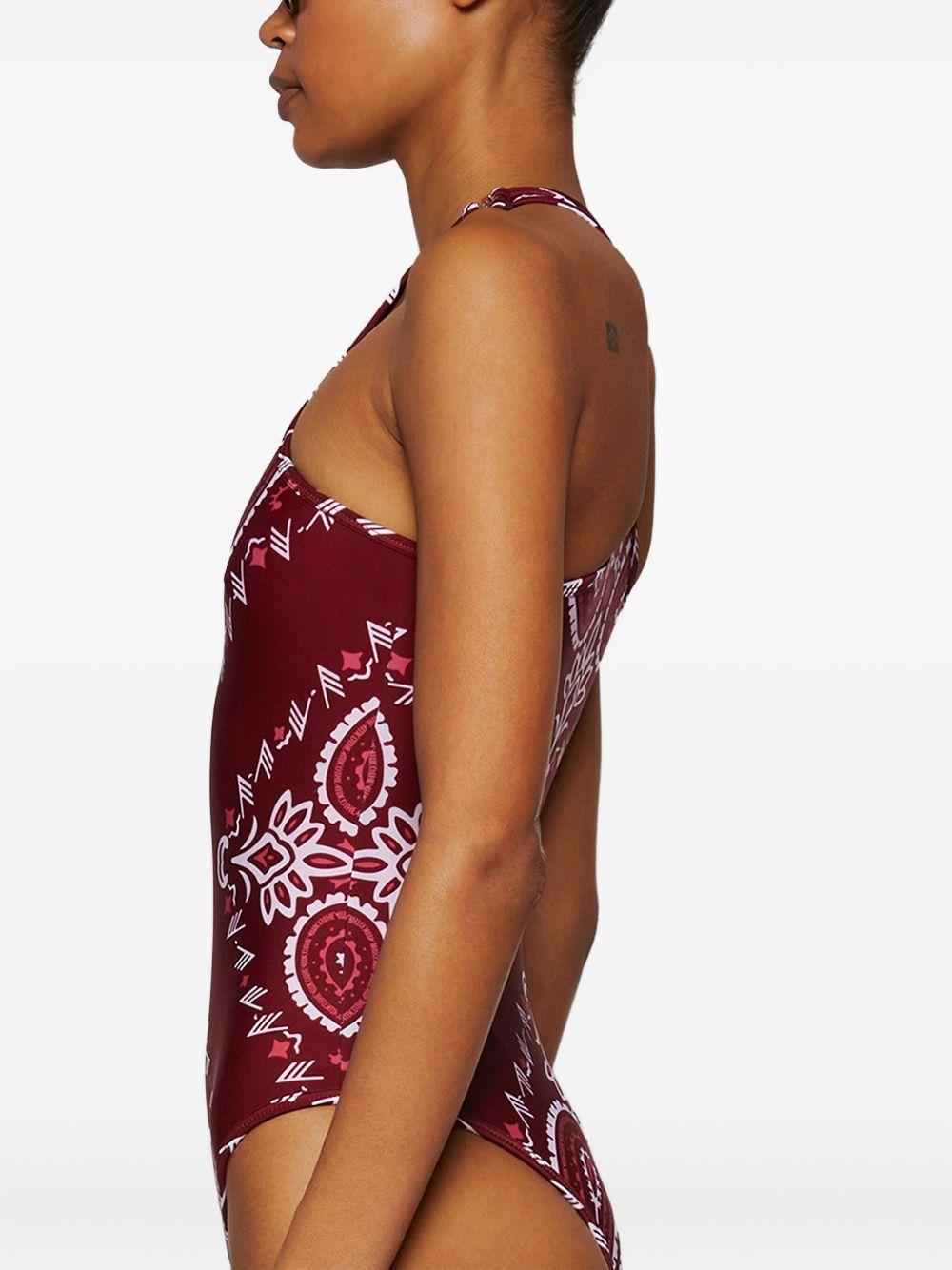 bandana-print halterneck swimsuit Product Image