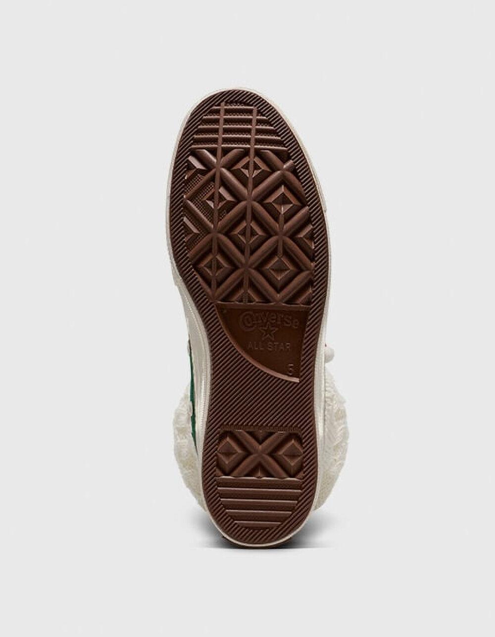 CONVERSE Chuck 70 Christmas High Top Womens Shoes - GREEN Product Image