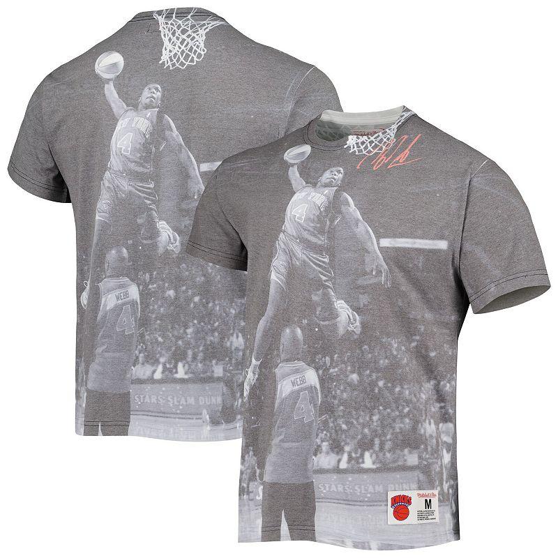 Men's Mitchell & Ness Nate Robinson Heather Gray New York Knicks Above The Rim T-Shirt,  Product Image