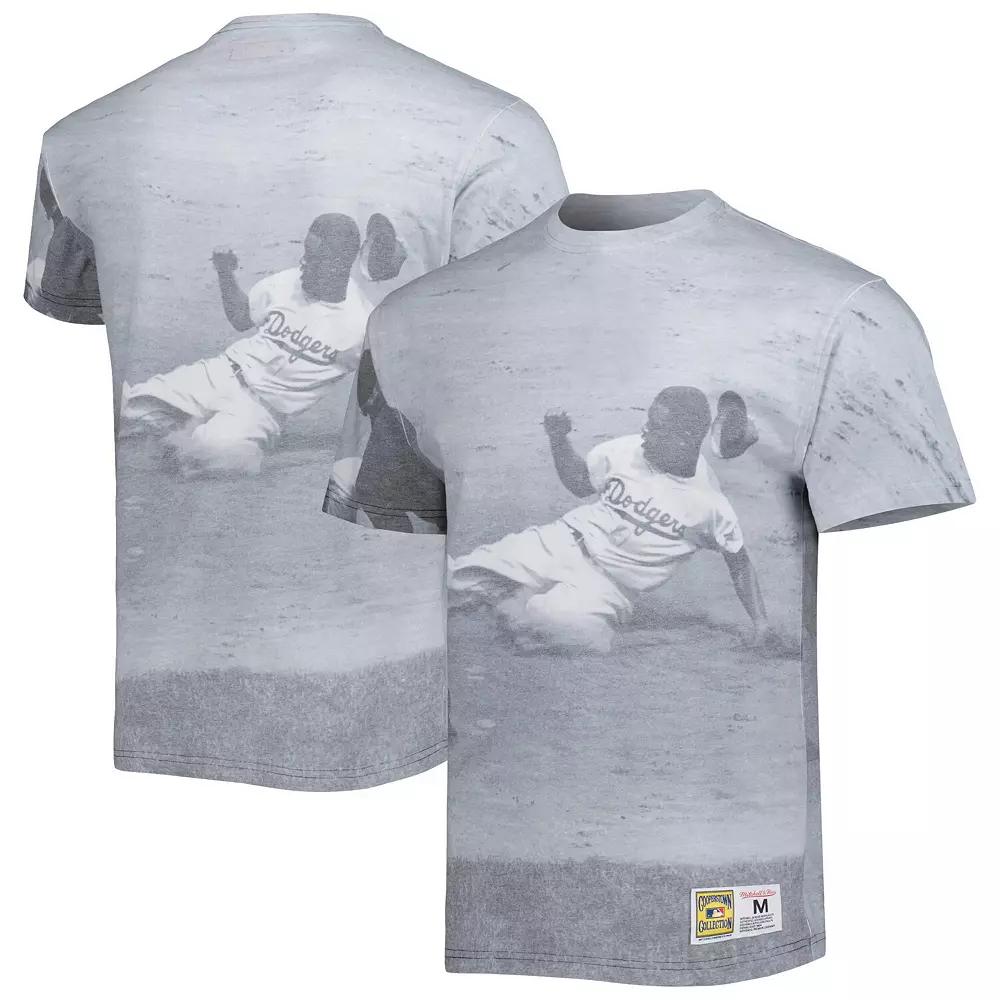 Men's Mitchell & Ness Jackie Robinson Brooklyn Dodgers Cooperstown Collection Highlight Sublimated Player Graphic T-Shirt,  Product Image