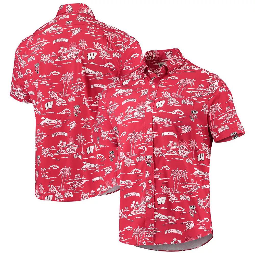 Men's Reyn Spooner Red Wisconsin Badgers Classic Button-Down Shirt, Size: 2XL Product Image