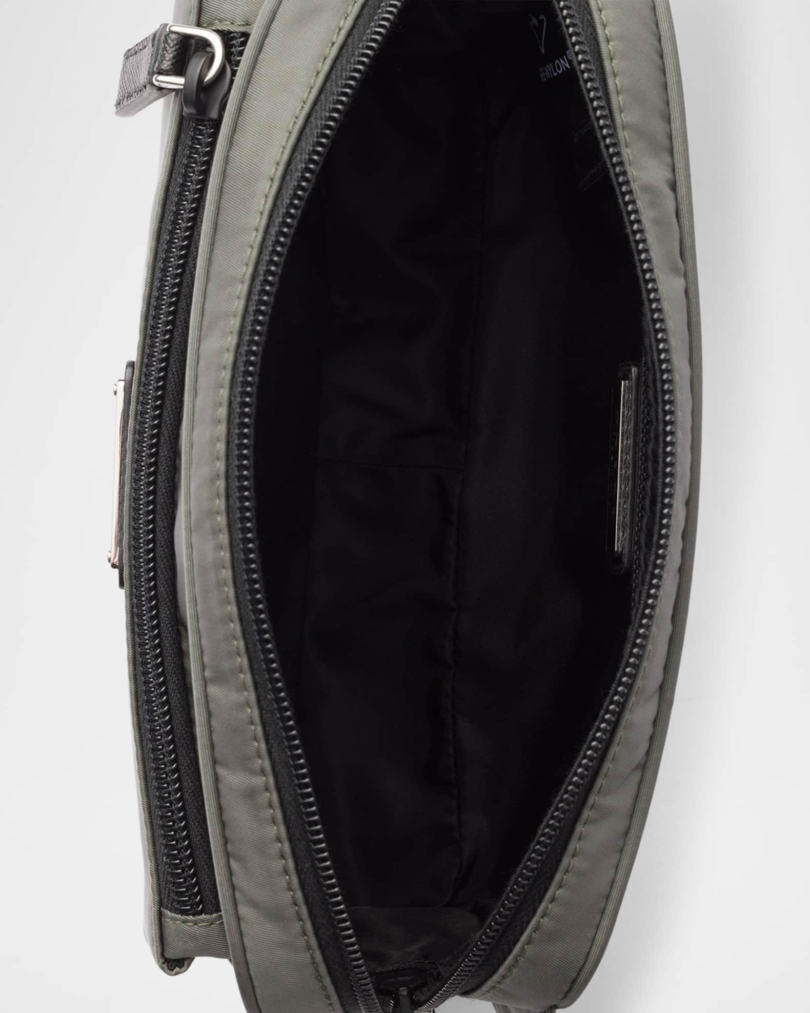 Men's Re-Nylon and Saffiano Leather Belt Bag Product Image