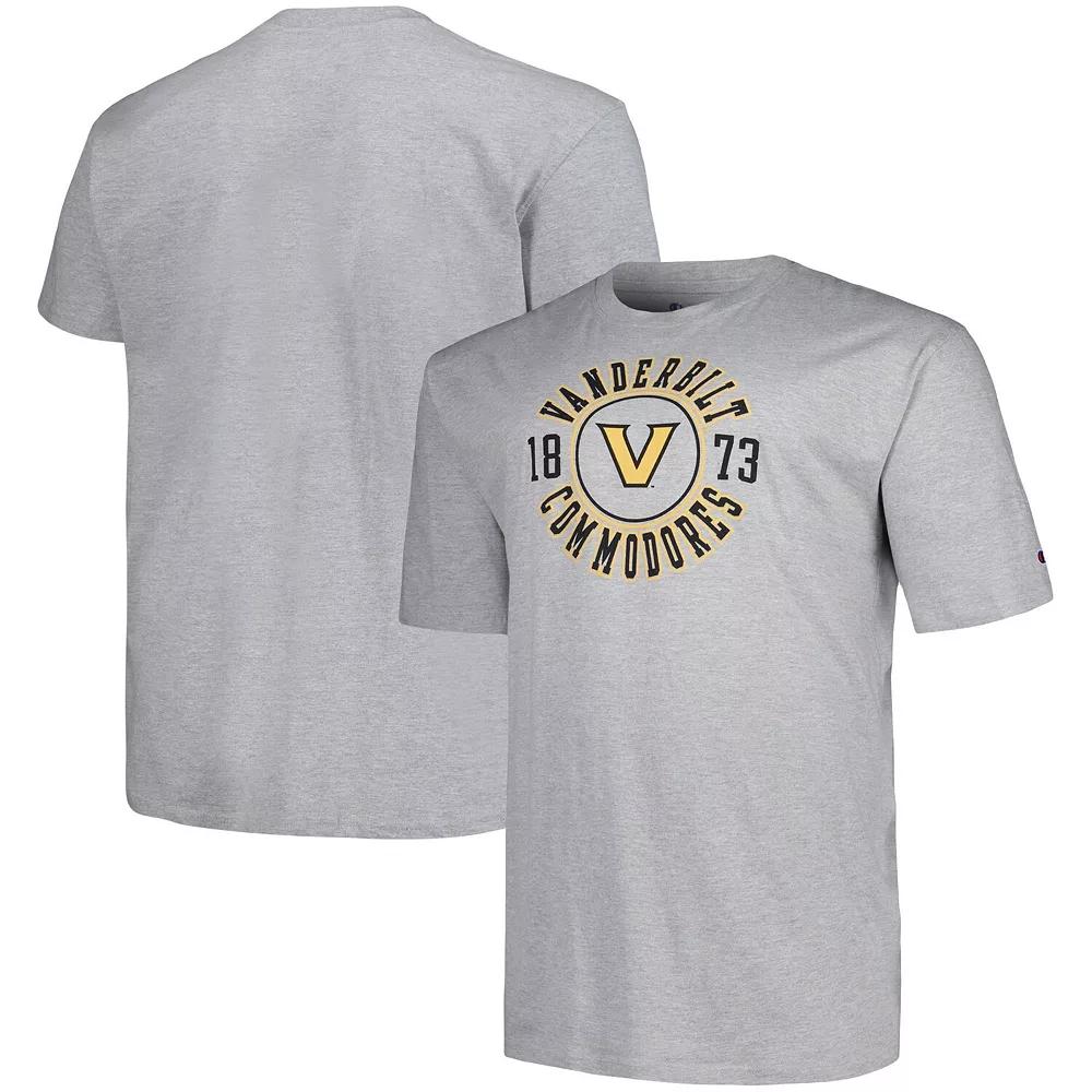 Men's Champion Gray Vanderbilt Commodores Big & Tall Circle Logo T-Shirt, Size: 2XLT, Grey Product Image