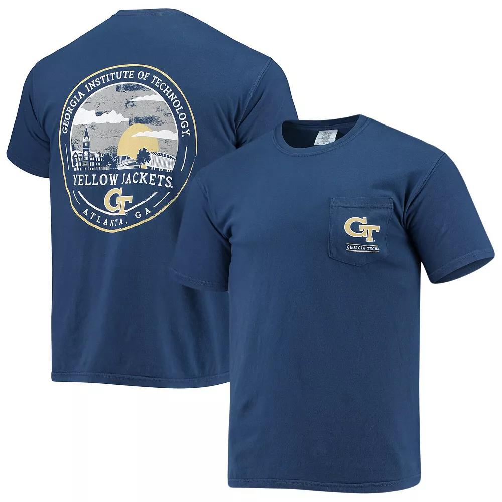 Men's Navy Georgia Tech Yellow Jackets Circle Campus Scene T-Shirt, Size: 2XL, Blue Product Image