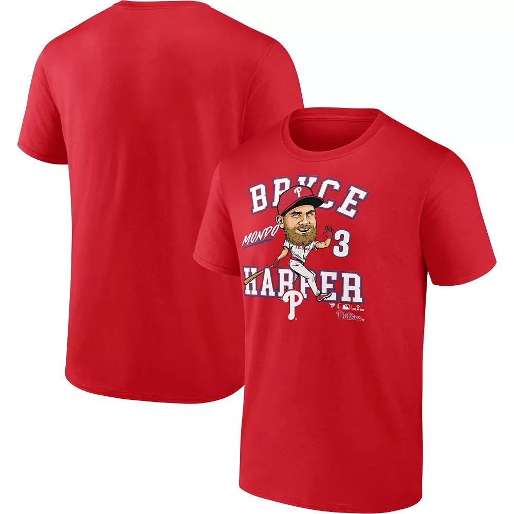 Men's Fanatics Bryce Harper Red Philadelphia Phillies Hometown Caricature T-Shirt,  Product Image