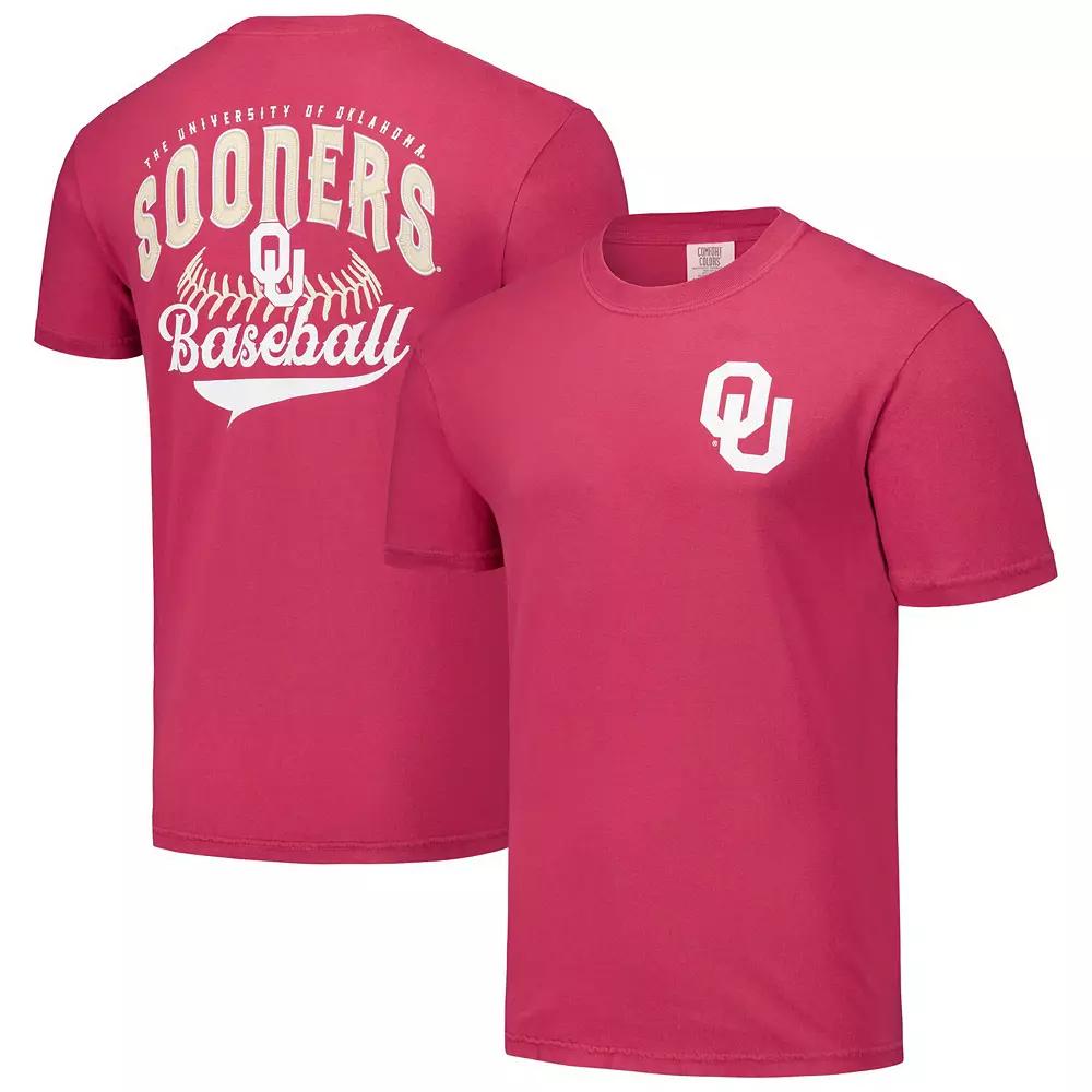 Men's Crimson Oklahoma Sooners Baseball Comfort Colors T-Shirt,  Product Image
