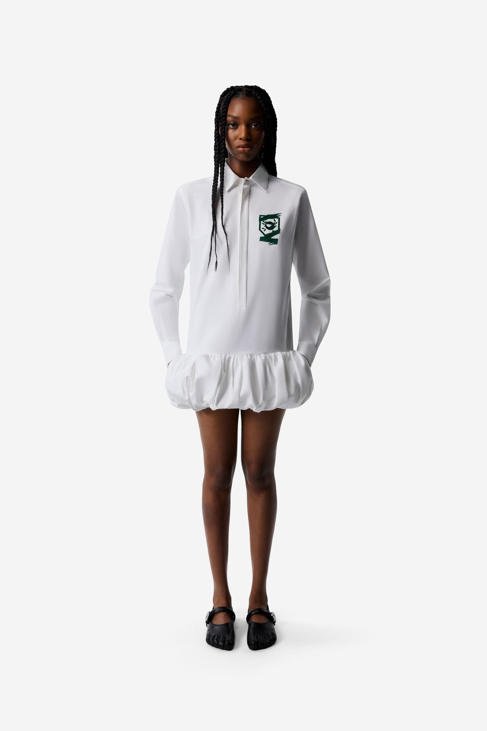 Gathered Hem Shirt Dress Product Image