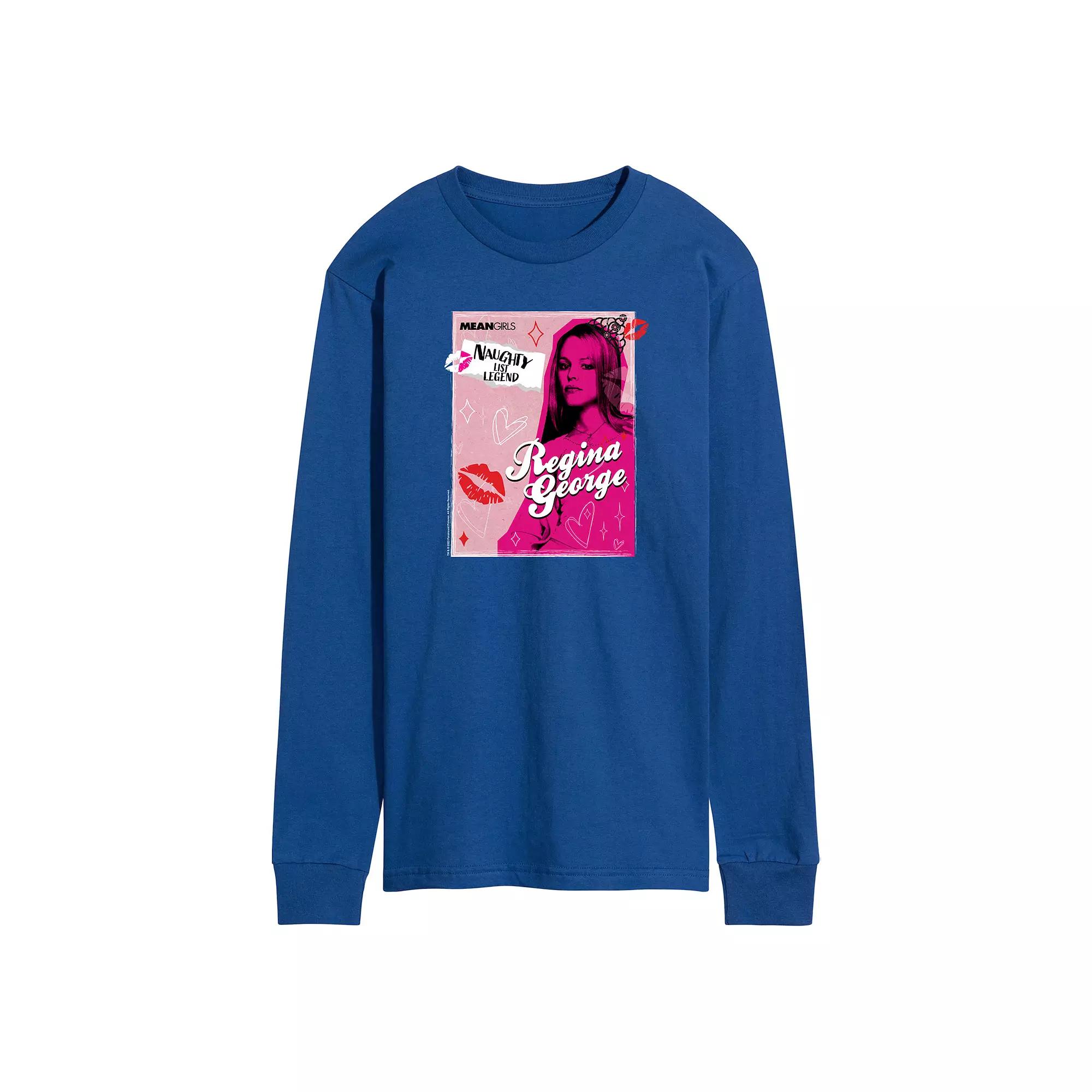 Men's Mean Girls Regina George Naughty List Long Sleeve Graphic Tee,  Product Image
