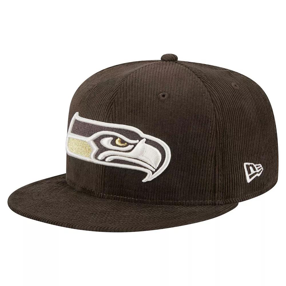 Men's New Era  Brown Seattle Seahawks Choco Cord 59FIFTY Fitted Hat, Size: 7 1/4 Product Image