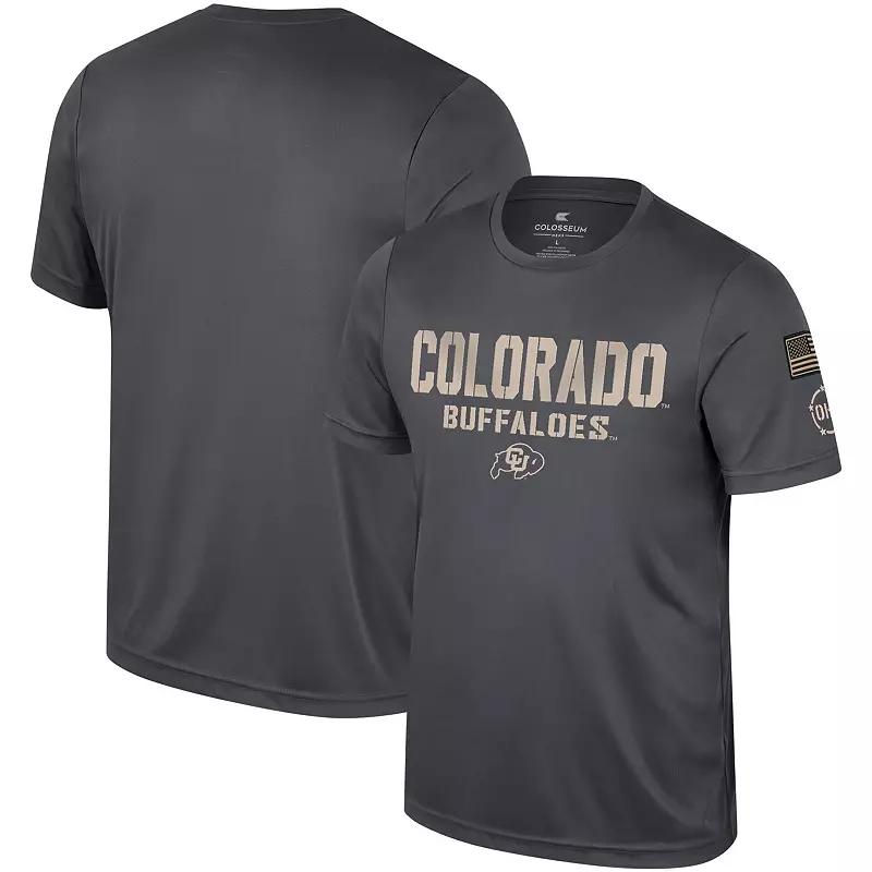 Men's Colosseum Charcoal Colorado Buffaloes OHT Military Appreciation  T-Shirt, Size: 2XL Product Image