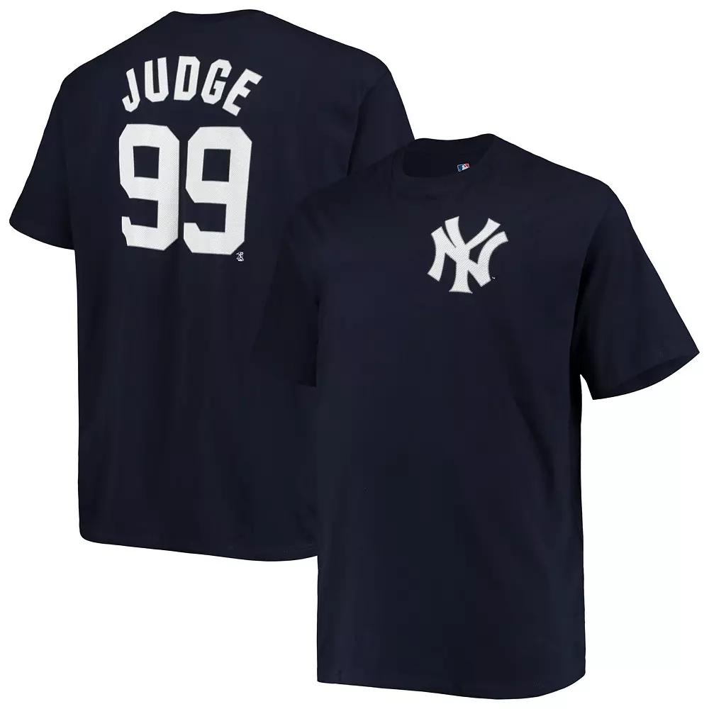Men's Aaron Judge Navy New York Yankees Big & Tall Name & Number T-Shirt,  Product Image