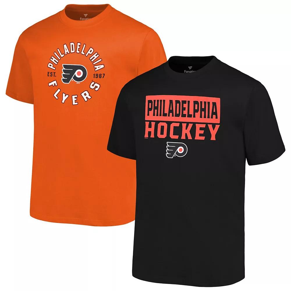 Men's Fanatics Philadelphia Flyers Big & Tall 2-Pack T-Shirt Set, Size: 2XB, Fly Black Product Image