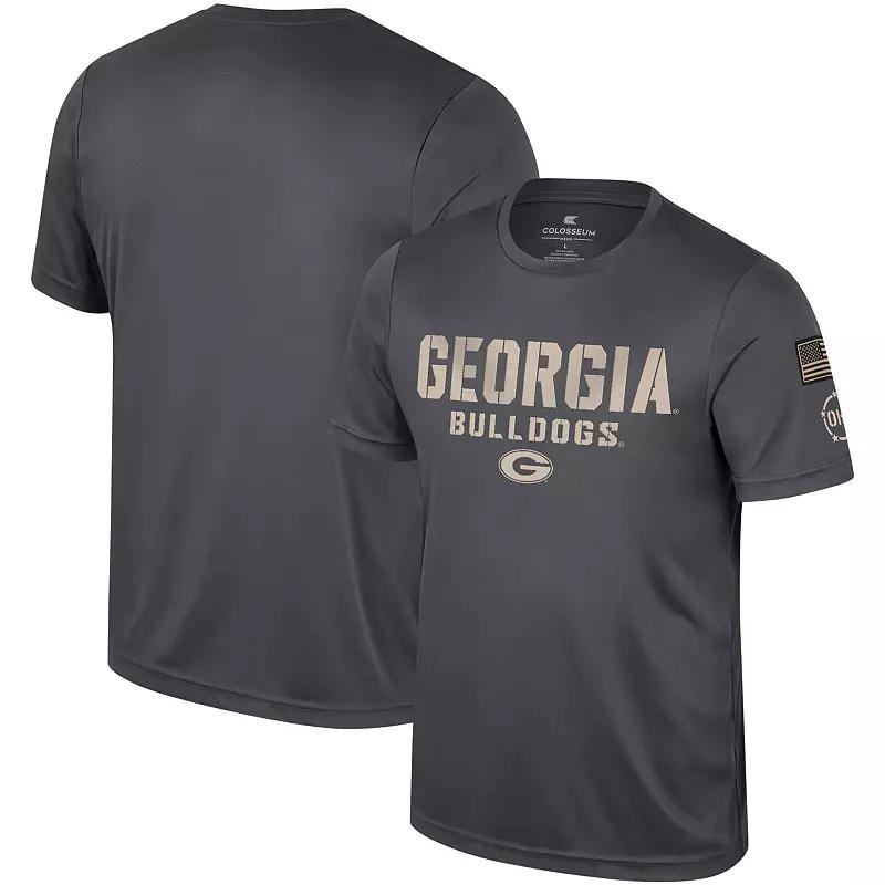 Men's Colosseum Charcoal Georgia Bulldogs OHT Military Appreciation  T-Shirt, Size: Medium Product Image