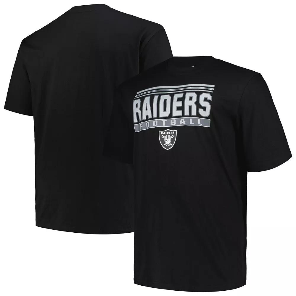 Men's Fanatics Black Las Vegas Raiders Big & Tall Pop T-Shirt, Size: 4XLT, Lvr Black Product Image