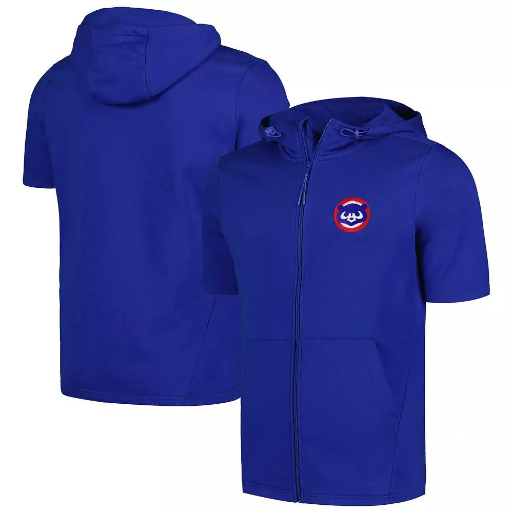 Men's Levelwear Royal Chicago Cubs Recruit Short Sleeve Full-Zip Hoodie,  Product Image