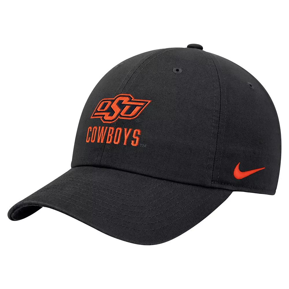 Men's Nike Black Oklahoma State Cowboys Club Adjustable Hat,  Product Image
