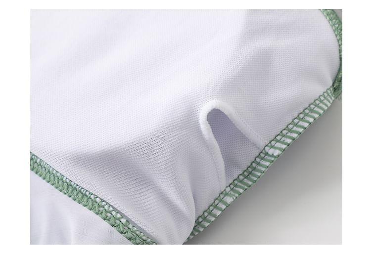 Set: Ruffle Trim Tankini Top + Asymmetrical Swim Skirt Product Image