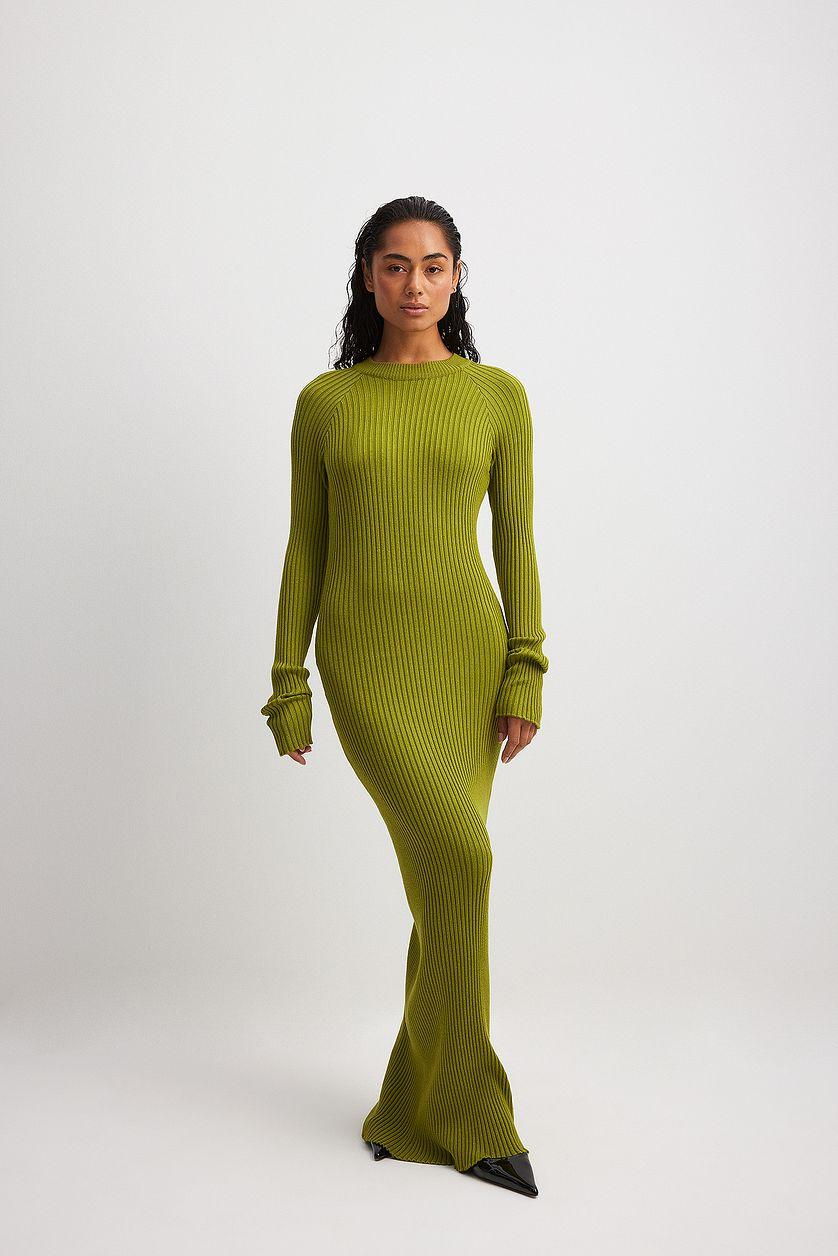 Knitted Ribbed Maxi Dress Product Image
