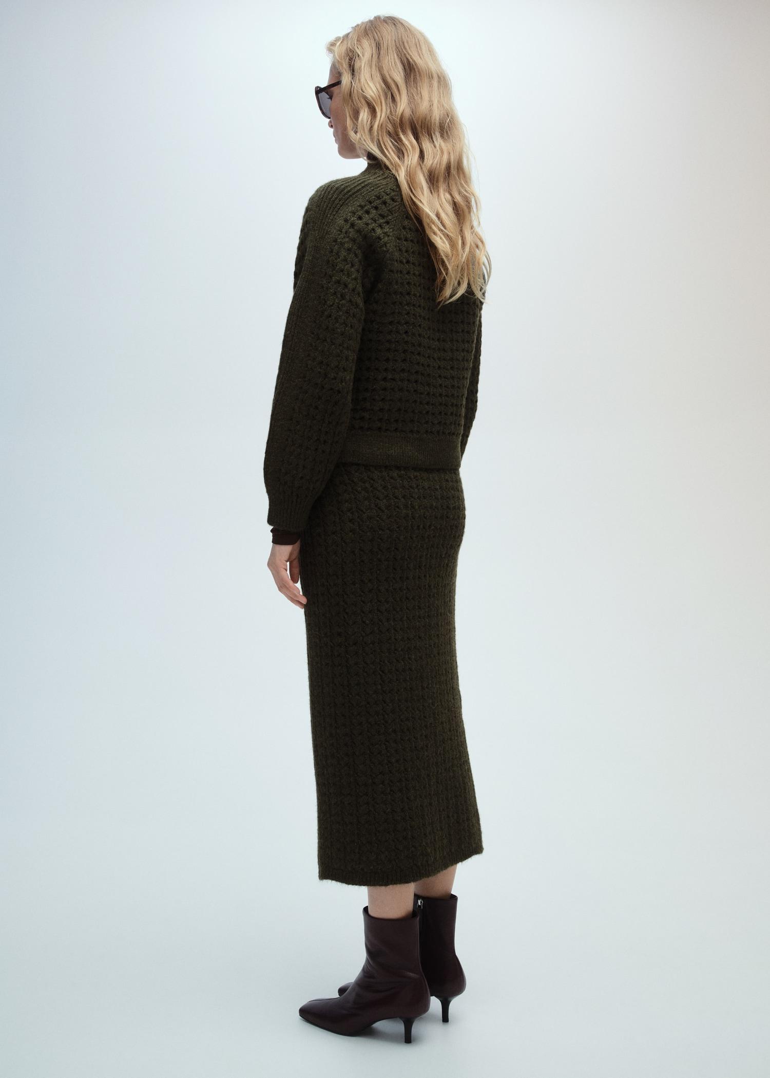 Openwork knit sweater - Women | MANGO USA Product Image