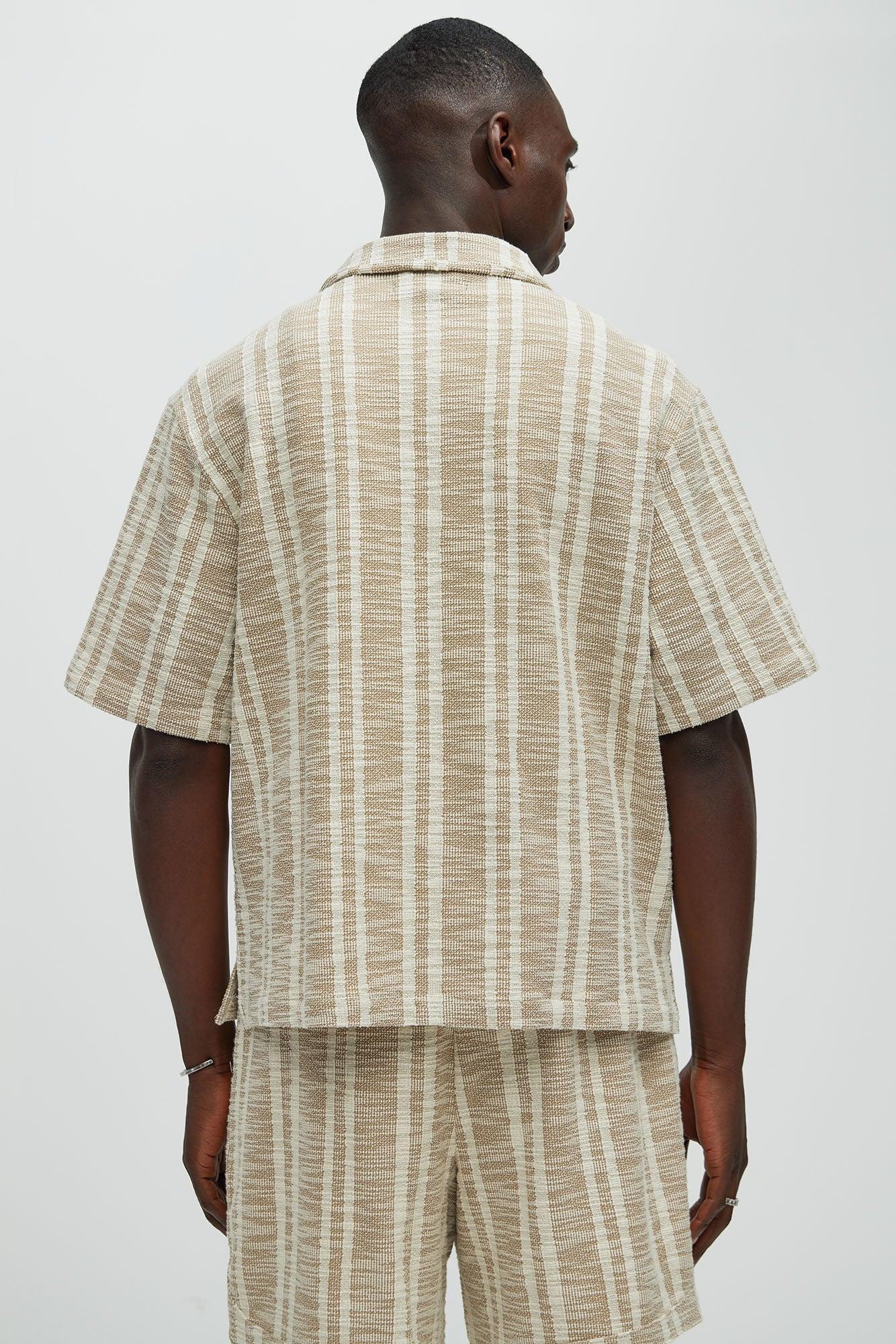Kam Textured Shirt - Tan/Multi Product Image