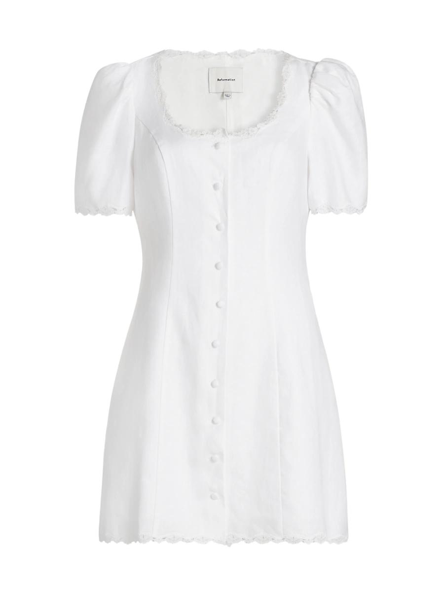 Womens Anabella Linen Minidress Product Image