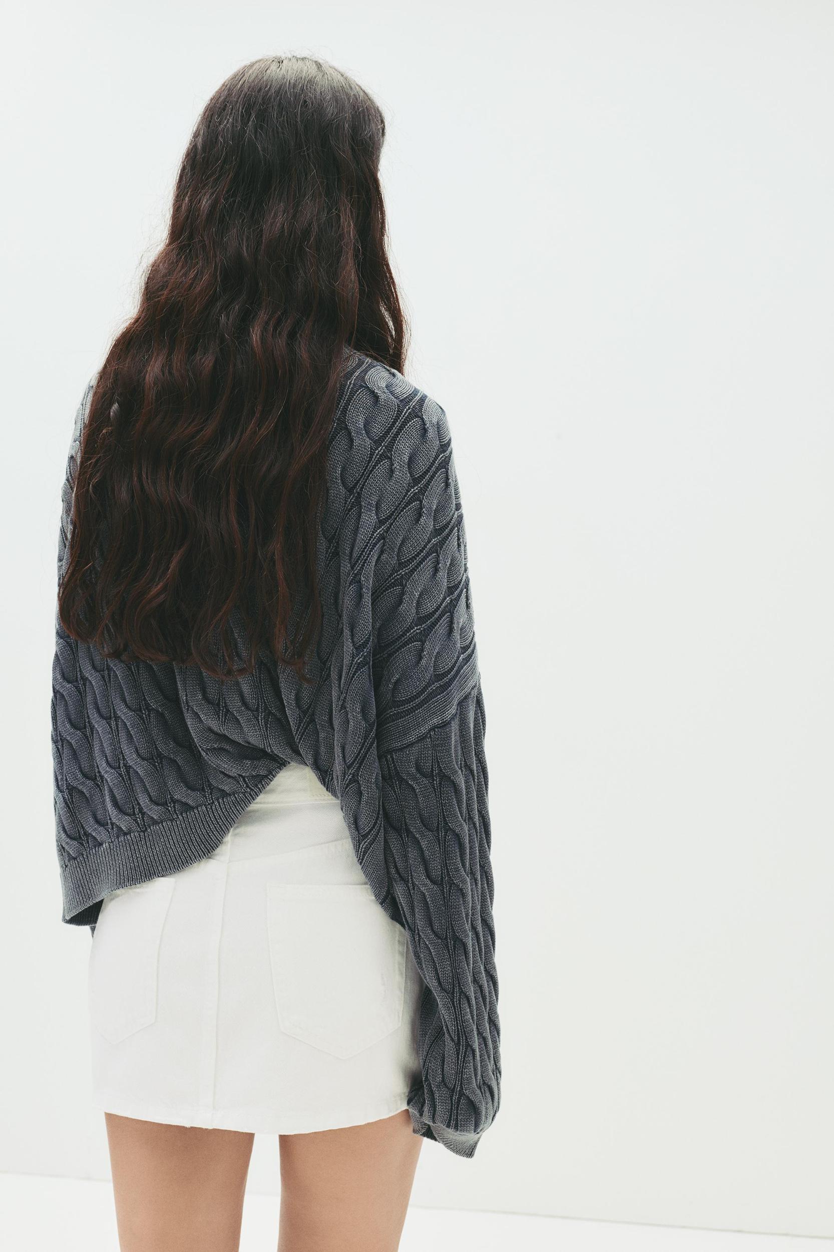 Ripped denim mini skirt Product Image