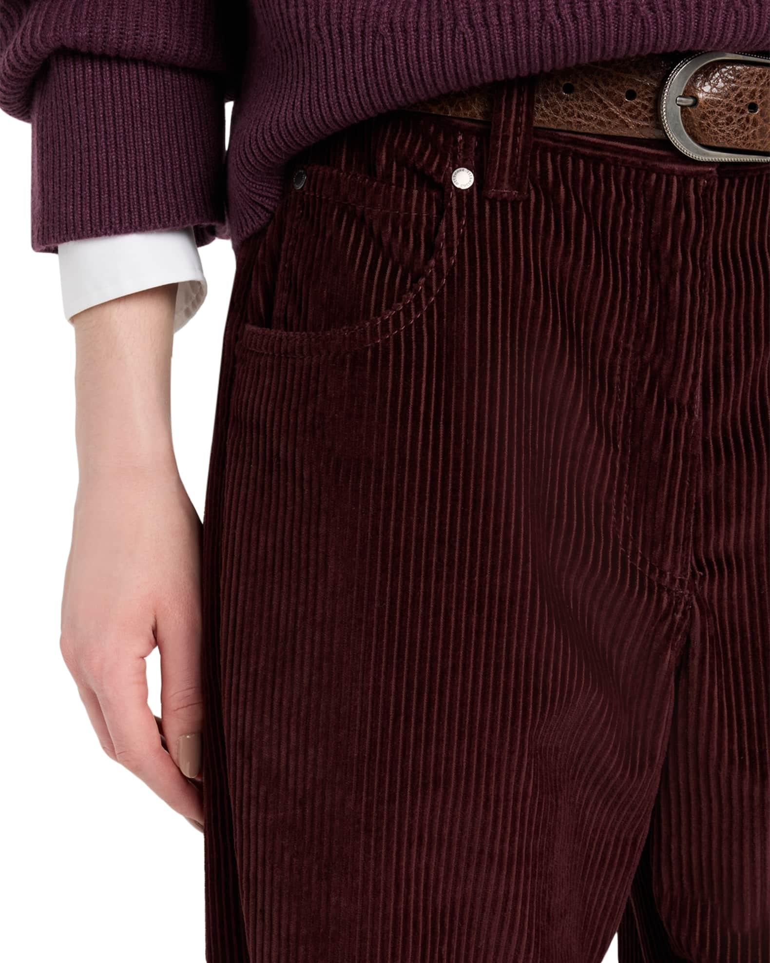 Cotton Corduroy Straight-Leg Pants Product Image