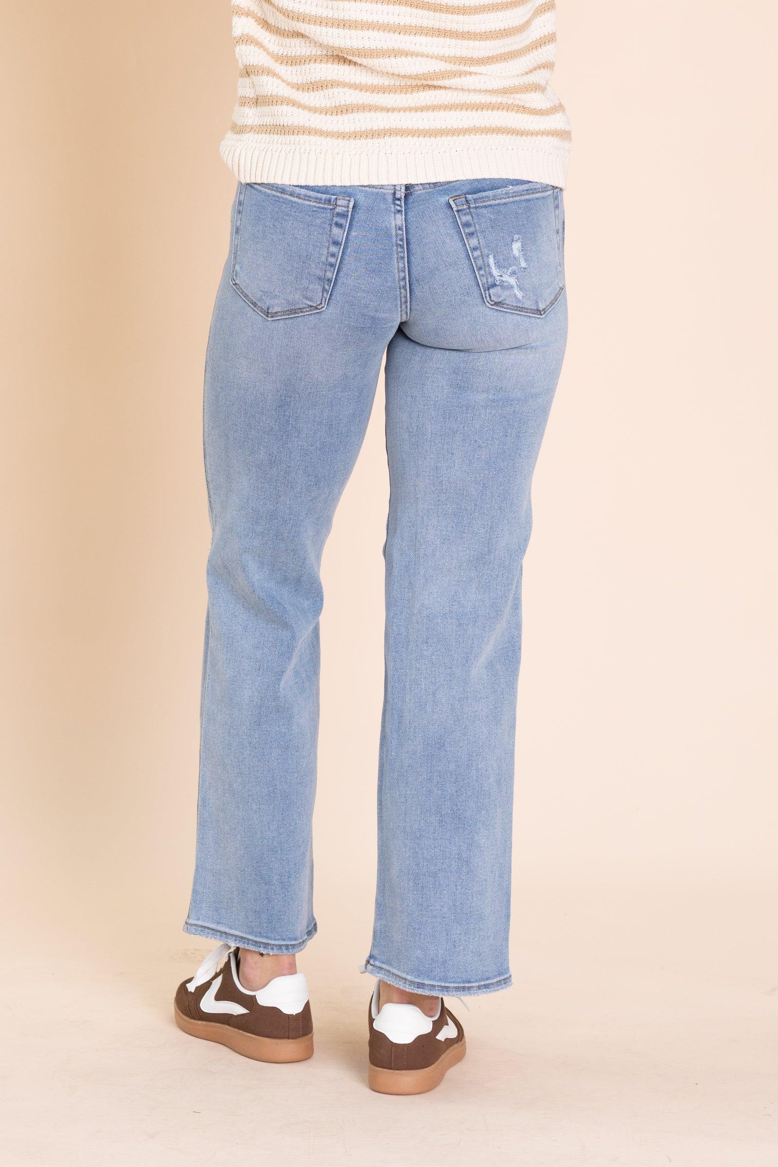 Lovervet Mid Rise Wide Ankle Jeans Product Image