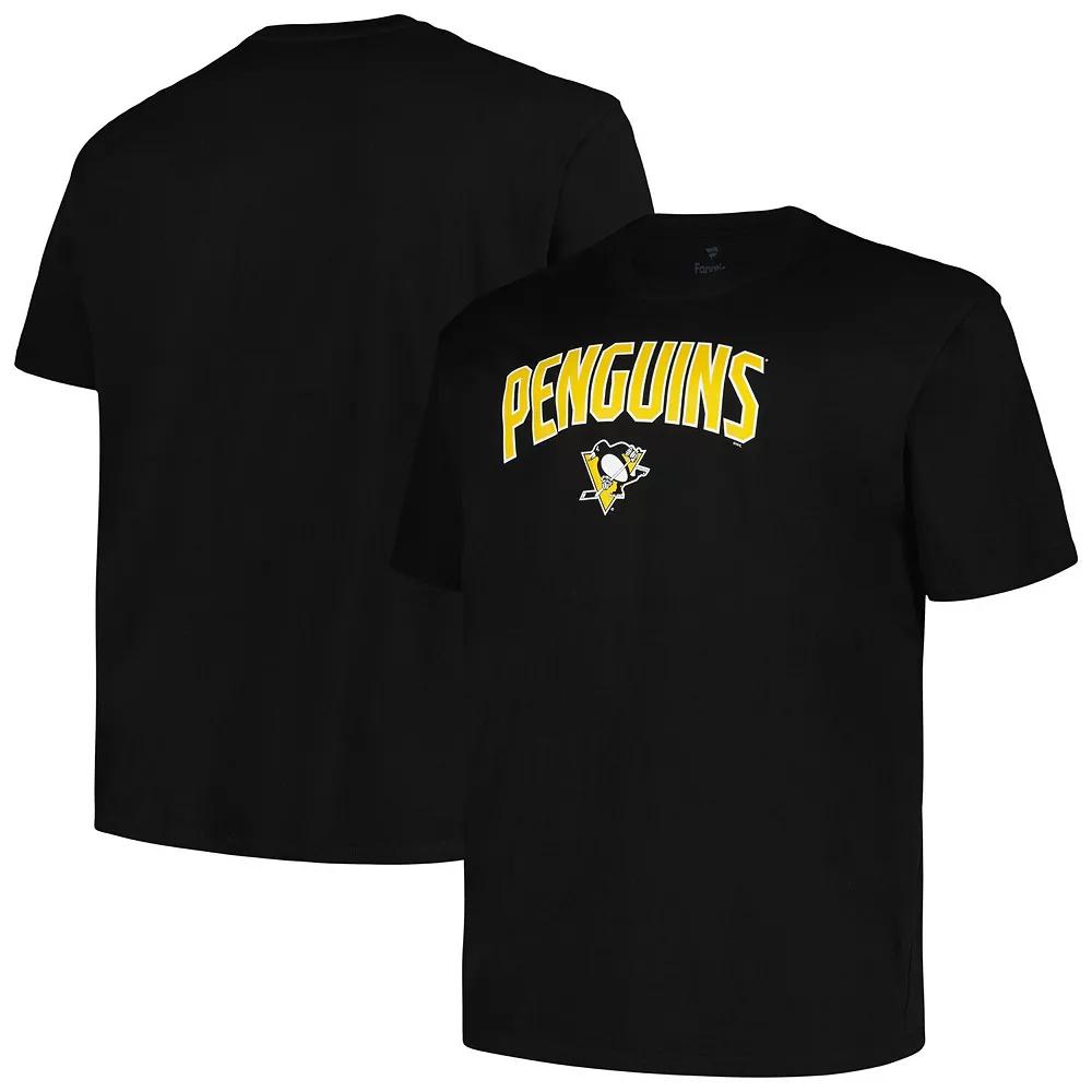 Men's Profile Black Pittsburgh Penguins Big & Tall Arch Over Logo T-Shirt,  Product Image