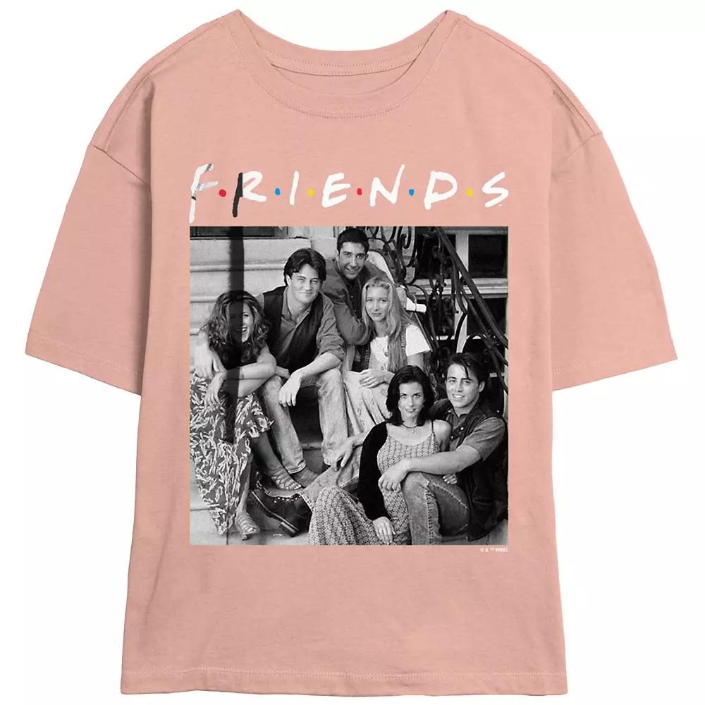 Juniors' Friends Stairs Group Photo Skimmer Graphic Tee, Women's,  Product Image