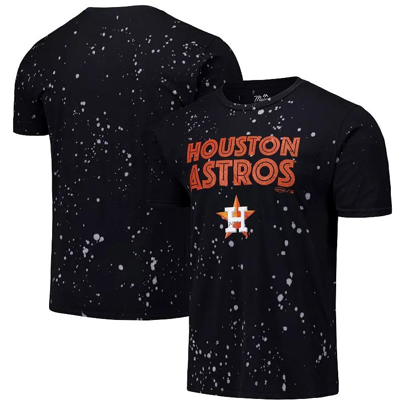 Men's Majestic Threads Black/White Houston Astros Splatter T-Shirt,  Product Image