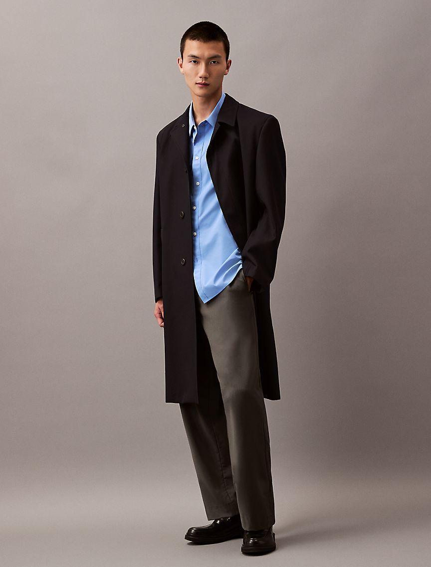 Paneled Cotton Button-Down Shirt Product Image