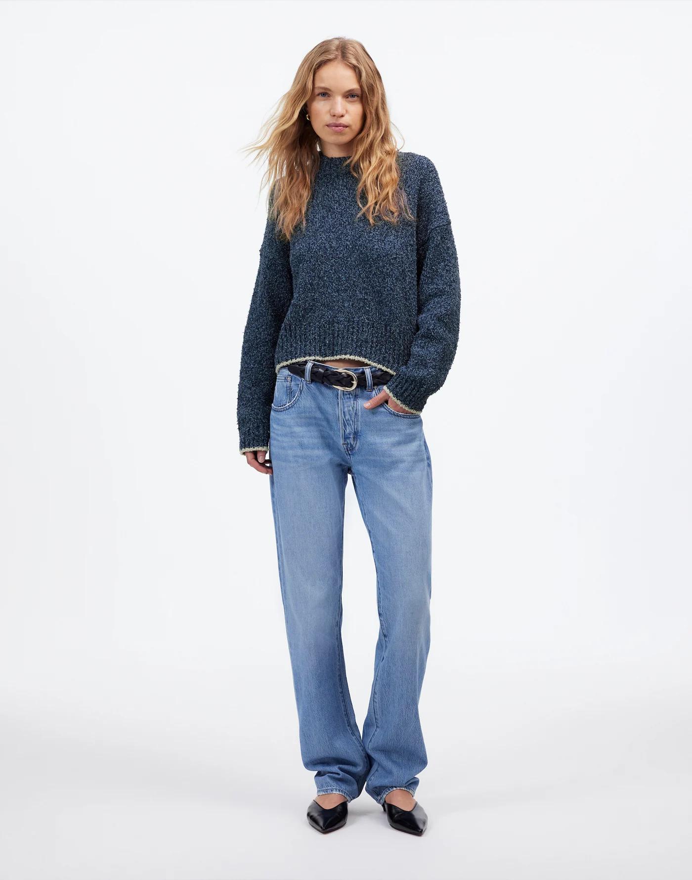 Eyelash-Yarn Crewneck Sweater Product Image