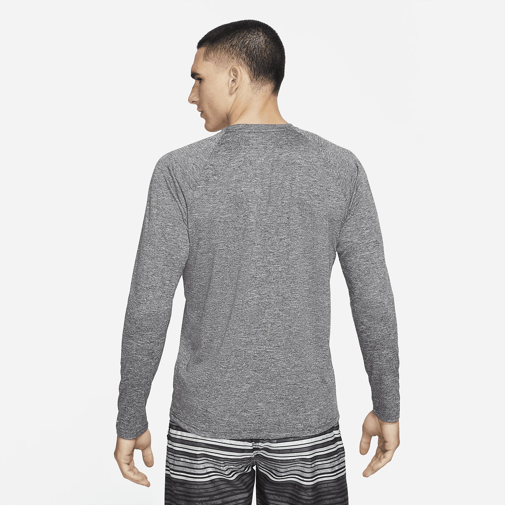 Nike Men's Heathered Long-Sleeve Hydroguard Swim Shirt Product Image