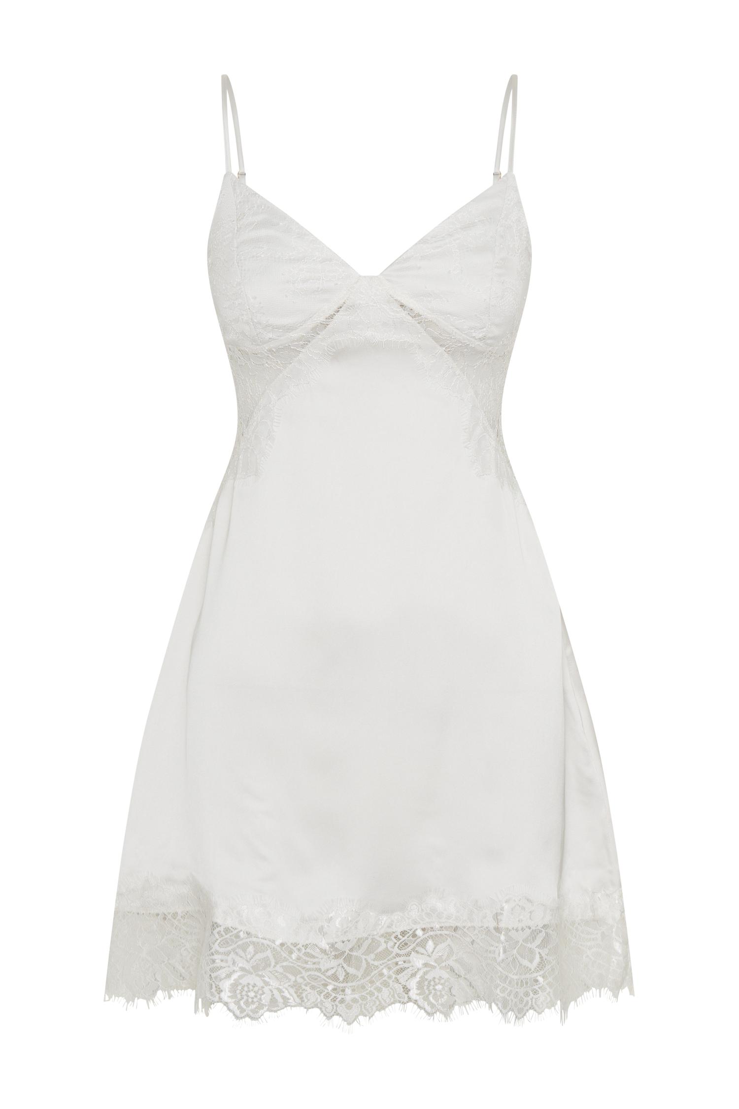 Emmett Lace Slip Dress - White Product Image