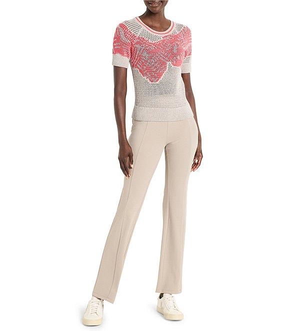 NIC + ZOE Active Dancing Mesh Round Neck Short Sleeve Top Product Image