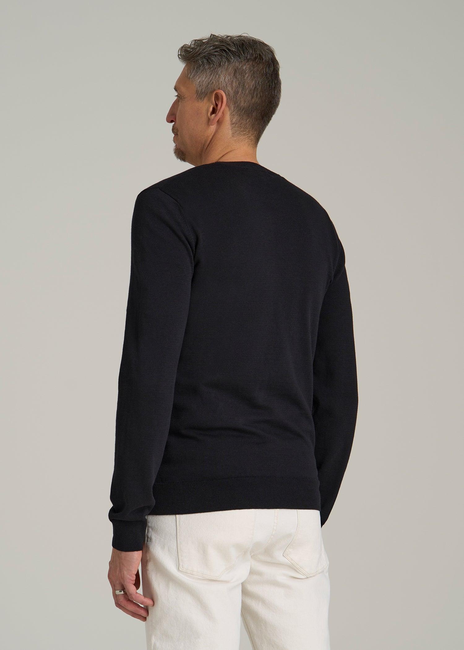 Everyday Crewneck Sweater for Tall Men in Black Male Product Image