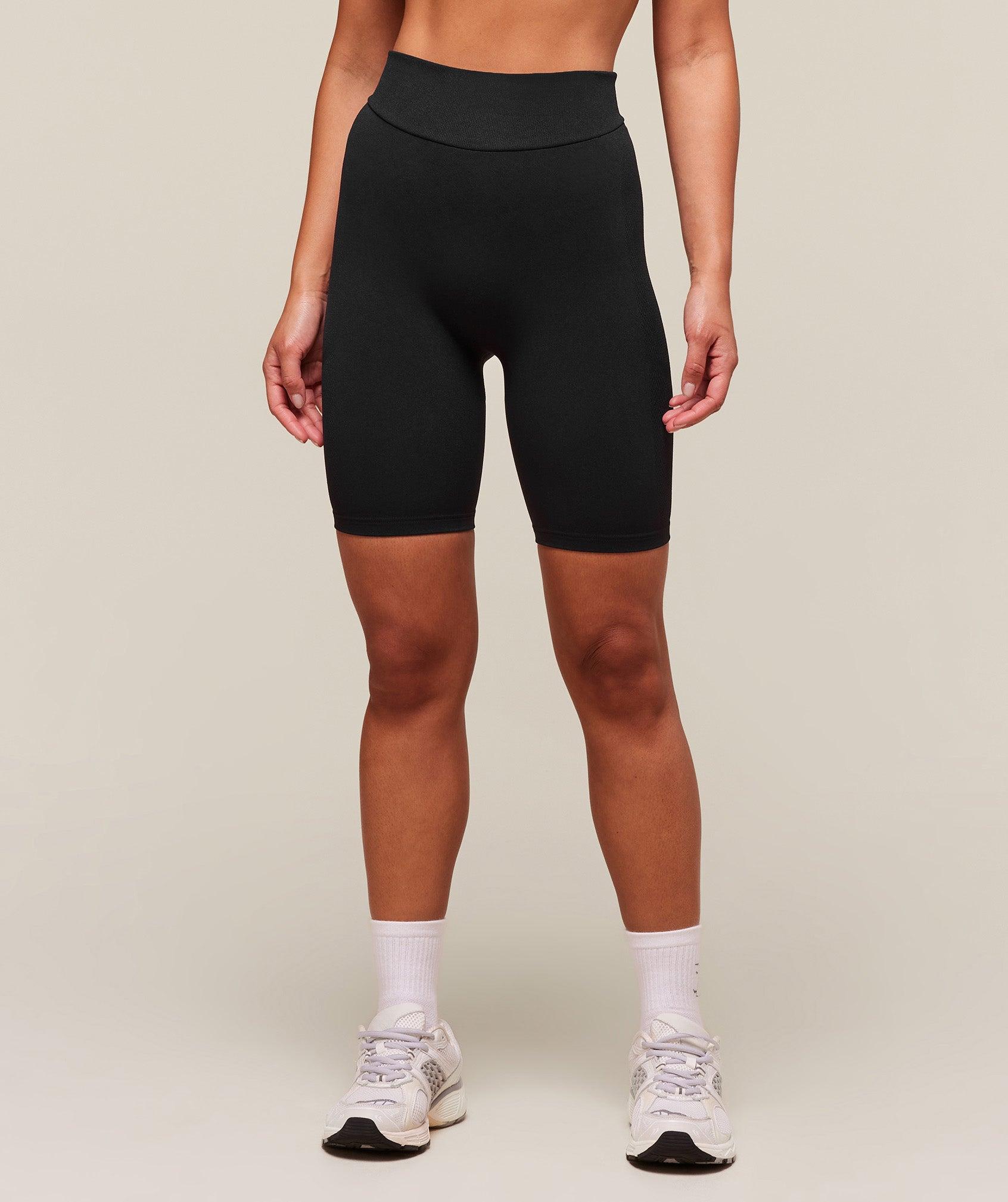 Gymshark everywear Warp Knit Cycling Shorts - Black Female Product Image
