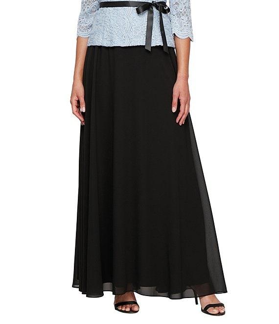Alex Evenings Long Chiffon A Line Full Skirt Product Image