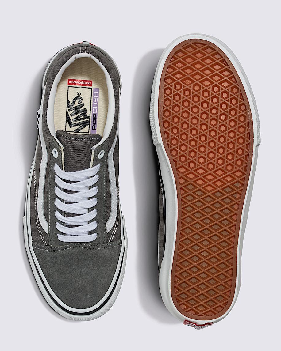 Skate Old Skool Shoe in Pewter Grey / White| Vans US Product Image