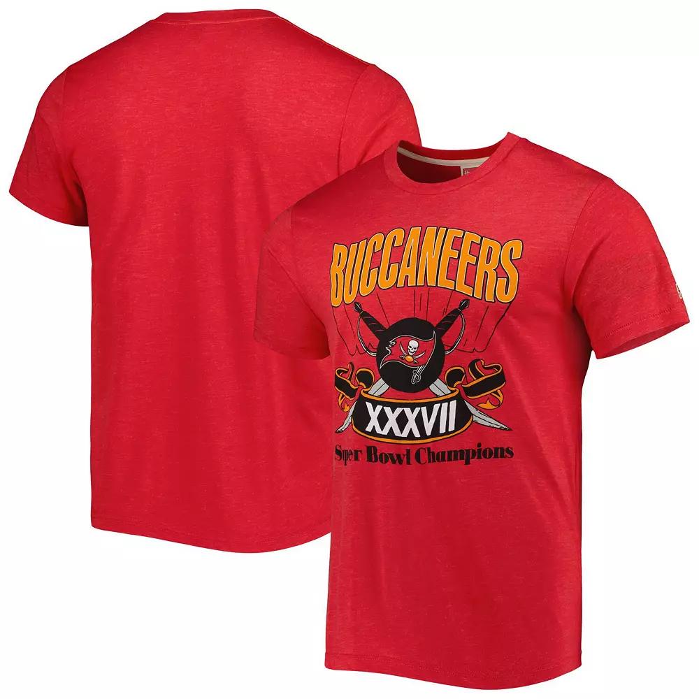 Men's Homage Red Tampa Bay Buccaneers Super Bowl Classics Tri-Blend T-Shirt,  Product Image