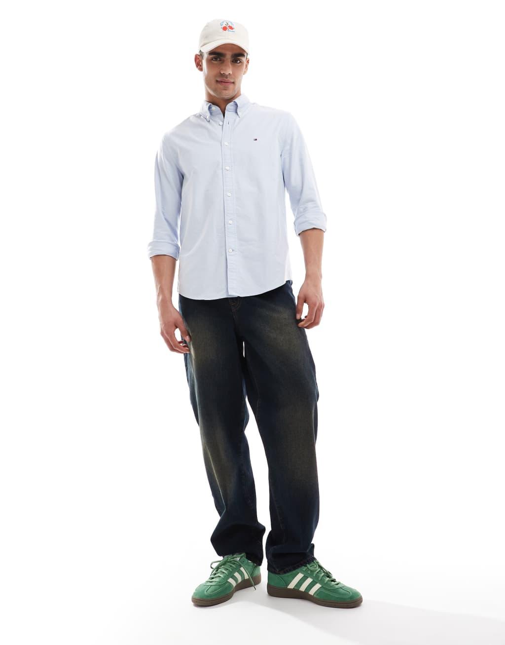 Tommy Hilfiger regular fit oxford shirt in pale blue Product Image