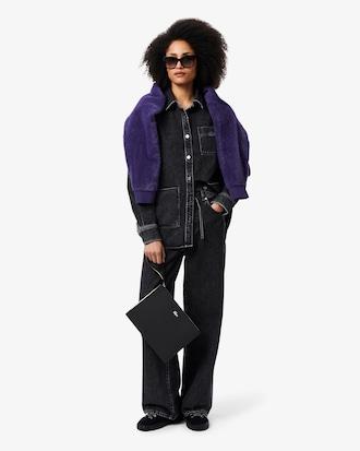 Anna Coated Piqué Canvas Pouch Product Image