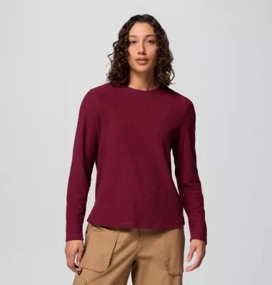 Columbia Womens Brea Falls Grid Crew Long Sleeve Shirt- Product Image