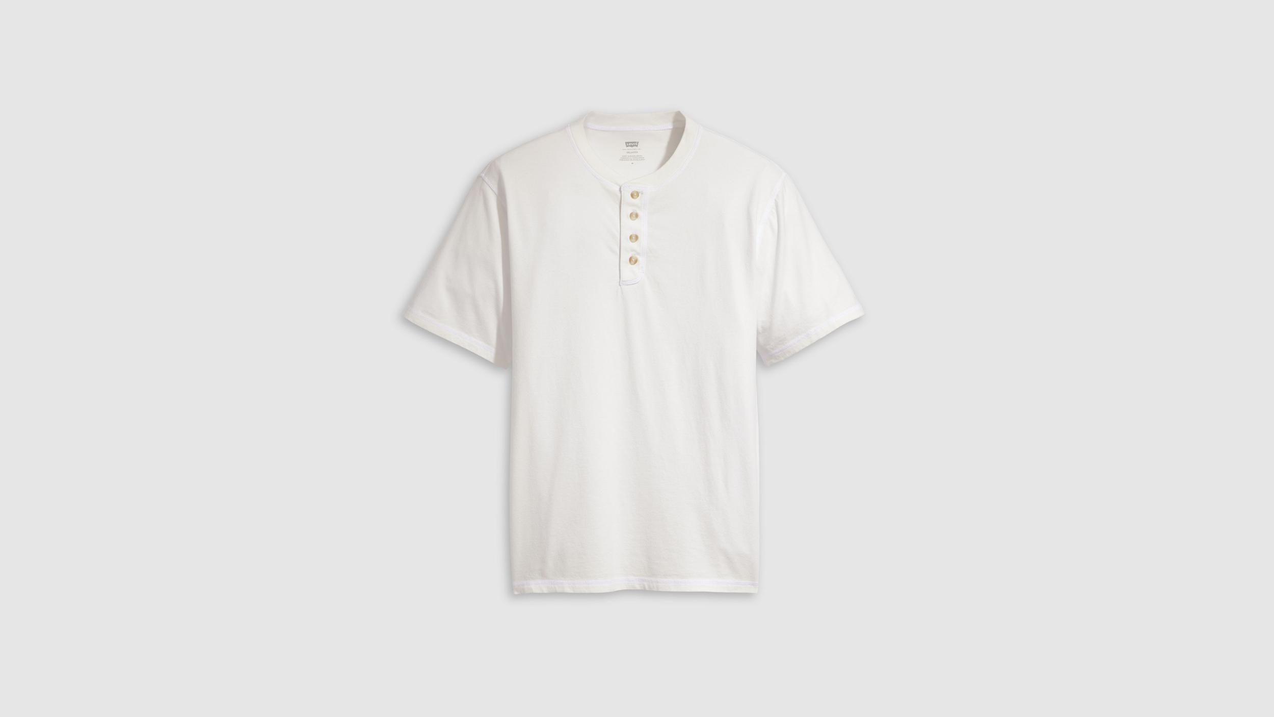 Short Sleeve Four Button Henley Product Image