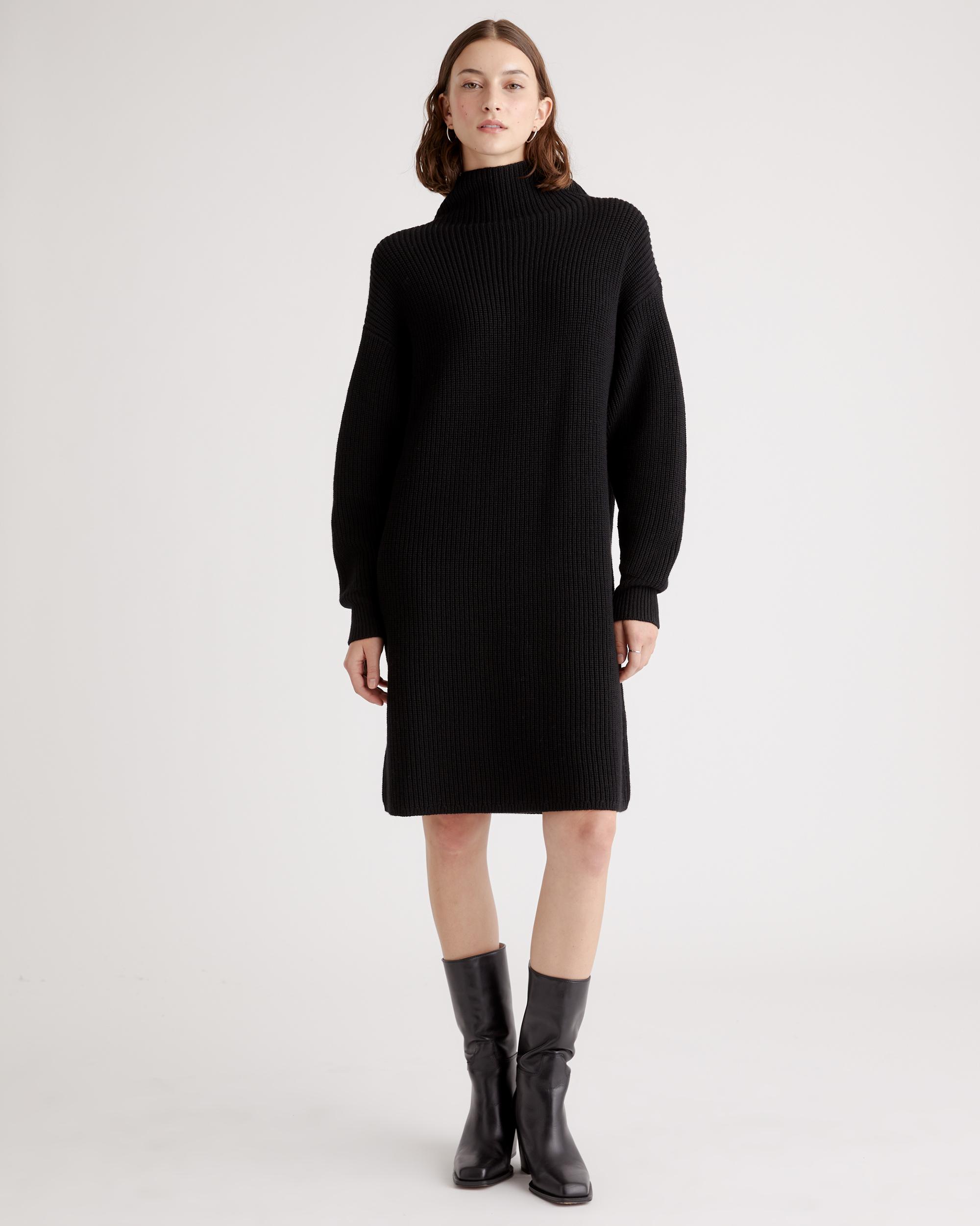 Quince | Women's Australian Merino Wool Relaxed Turtleneck Sweater Dress Product Image